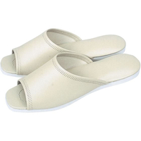 江部松商事 EBM/スリッパ 白薄底 前あき S-322L アイボリー(112) FC025LW-7624110