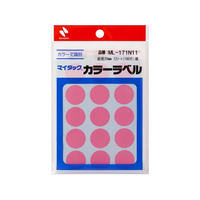 ニチバン マイタックカラーラベル 桃 直径20mm 15片×12シート FC264NU-ML-171N11