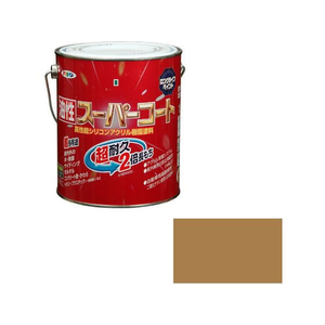 アサヒペン 油性スーパーコート 1.6L ソフトオーカー FC389NV-イメージ1
