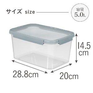 藤栄 フレッシュ保存容器長方形 5．0L深型 CV088ﾌﾚﾂｼﾕﾎｿﾞﾝﾖｳｷ5L-イメージ5