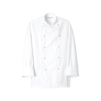 セブンユニフォーム コックコート 男女兼用 AA490-0 ホワイト L FC564LM-4673220