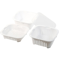 パール金属 角型ザル・ボウル(4点セット) HC628KSｶｸｶﾞﾀｻﾞﾙﾎﾞｳﾙ4ﾃﾝｾﾂﾄ