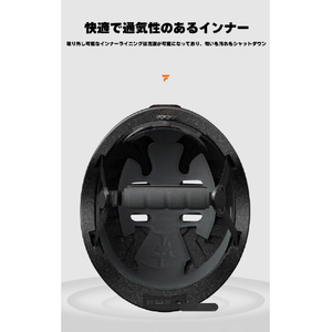 ユアーショップ ドラレコ付き自転車ヘルメット FOXWEAR ブラック FOXWEARHELMETBLACK-イメージ6