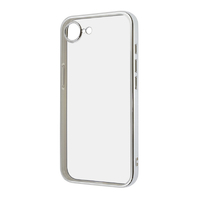 レイアウト iPhone 16e用Like standard 精密設計 カメラ保護 衝撃吸収 バンパー メタリック TPUソフトケース シルバー RT-P50PFC2/SVM