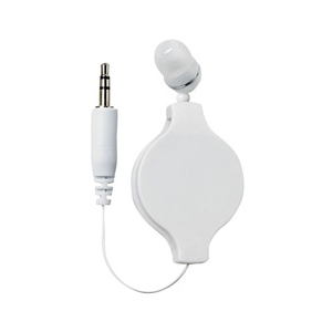 エルパ 地デジTV用片耳イヤホン(カナルタイプ・1．2m) 白 RE-STKM01(W)-イメージ1