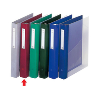 リヒトラブ カルテブック クリヤー A4タテ 2穴 背幅38mm レッド FC64911-HB446-5