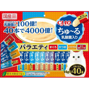 いなば CIAO ちゅーる 乳酸菌入りバラエティ 14g×40P FCD535H-イメージ1