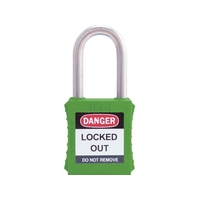 IFAM/ロックアウト用南京錠 ステンレス製シャックル 緑 0 44830 FC305VC-3860948