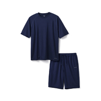 エレコム ECLEAR リカバリーウェア 半袖ハーフパンツ セット S ネイビー HCM-RW01SNV