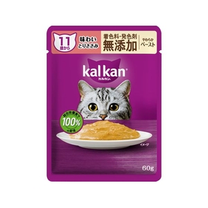 マースジャパン カルカンパウチ 11歳から やわらかペースト 味わいとりささみ 着色料・発色剤 無添加 60g FCD027G-イメージ1