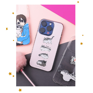 abbi FRIENDS iPhone 14 Pro用夜は猫といっしょソフトクリアケース キュルガ(パターン) ABF26629I14PR-イメージ11