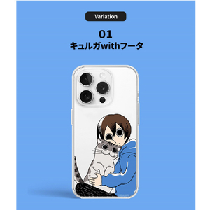 abbi FRIENDS iPhone 14 Pro用夜は猫といっしょソフトクリアケース キュルガ(パターン) ABF26629I14PR-イメージ13