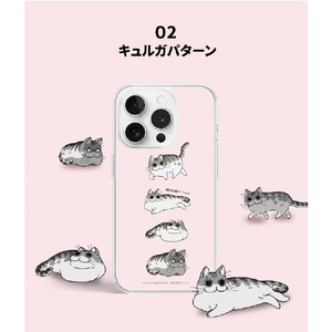 abbi FRIENDS iPhone 14 Pro用夜は猫といっしょソフトクリアケース キュルガ(パターン) ABF26629I14PR-イメージ15