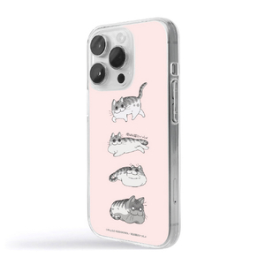 abbi FRIENDS iPhone 14 Pro用夜は猫といっしょソフトクリアケース キュルガ(パターン) ABF26629I14PR-イメージ2