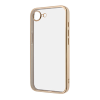 レイアウト iPhone 16e用Like standard 精密設計 カメラ保護 衝撃吸収 バンパー メタリック TPUソフトケース ピンクゴールド RT-P50PFC2/PGM