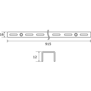 WAKI(和気産業) ピラシェル棚柱 900mm 白 FC625RE-WPS015-イメージ4