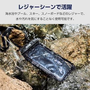 エレコム スマートフォン用防水ケース/IPX8 ブラック P-WPSN04BK-イメージ3