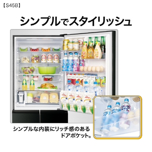 AQUA 【右開き】453L 5ドア冷凍冷蔵庫 スタックブラック AQR-S45B(K)-イメージ15