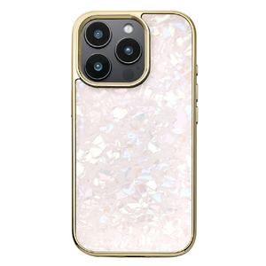 ユニケース iPhone 16 Pro用Glass Shell Case ピンク UNI-CSIP24MP-0GSPN-イメージ1