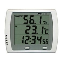 エーアンドデイ 時計付 デジタル温湿度計 AD5681
