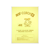 再生色画用紙 四ツ切 ライトイエロー 100枚 FCC2486-4NCR-134