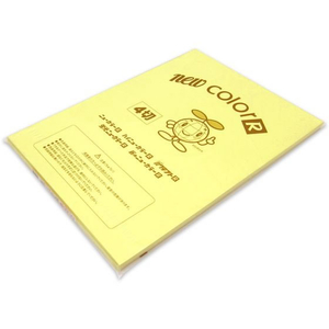 再生色画用紙 四ツ切 ライトイエロー 100枚 FCC2486-4NCR-134-イメージ2