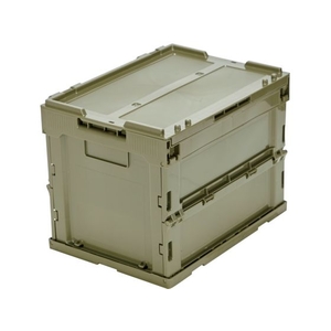 トラスコ中山 TRUSCO/オリコン α折りたたみコンテナ フタ付 20L OD色 FCD406D-2594767-イメージ1