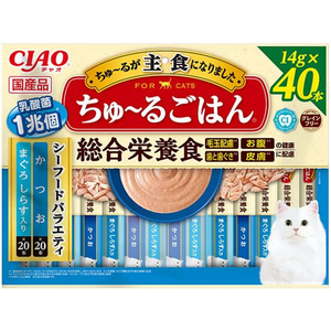 いなば CIAO ちゅーるごはん シーフードバラエティ 14g×40P FCD537H-イメージ1