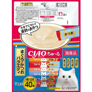 いなば CIAO ちゅーる まぐろ・かつおバラエティ 14g×40P入 8袋 FC027SU-イメージ2