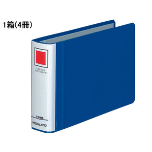 コクヨ チューブファイル〈エコツインR〉B6ヨコ とじ厚30mm 青 4冊 1箱(4冊) F835977-ﾌ-RT638B-イメージ1