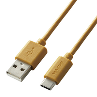 エレコム USBケーブル USB A to USB C インテリアカラー RoHS 簡易パッケージ(1．0m) ライトブラウン MPA-ACI10LB