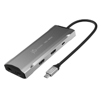 j5 create USB-C 11in1マルチアダプター スペースグレー JCD397