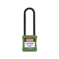 IFAM/ロックアウト用南京錠 ナイロン製シャックル ツル長 緑 0 44846 FC307VC-3860970
