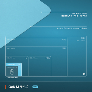 SteelSeries QcK Medium Aqua 63459-イメージ6