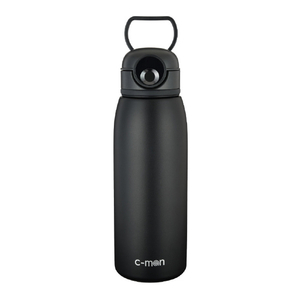 ハスラック シーモン(c-mon) 指紋センサー付き真空断熱ボトル(1000ml) マットブラック CM03-1000MBK-イメージ1