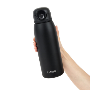 ハスラック シーモン(c-mon) 指紋センサー付き真空断熱ボトル(1000ml) マットブラック CM03-1000MBK-イメージ4