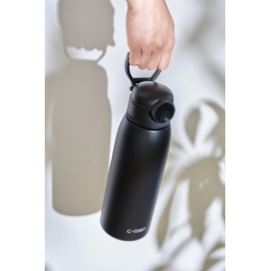 ハスラック シーモン(c-mon) 指紋センサー付き真空断熱ボトル(1000ml) マットブラック CM03-1000MBK-イメージ5