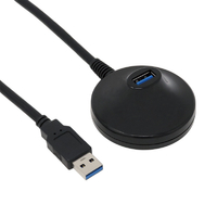 アイネックス 卓上型USB3．2Gen1延長ケーブル(1．5m) ブラック U31AAMF15DSK