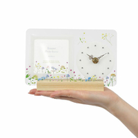 TAD フォトフレームクロック　ストラップ ノア精密 T-770 WH-Z フォトフレームクロックフラワー MAG