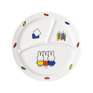 関東プラスチック工業 メラミン子供食器 ミッフィーとおともだち 丸ランチ皿 CM-65FT FC026LD-1263650-イメージ1