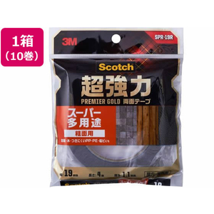3M スコッチ 超強力両面テープ プレミアゴールド粗面用19mm 10巻 FCV3386-SPR-19R-イメージ1