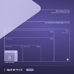 SteelSeries QcK Medium Lavender 63460-イメージ6