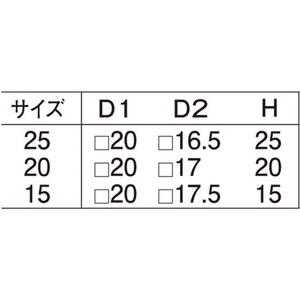 トラスコ中山 スクエア戸当たり 20×25 アイボリ- FC467EK-2065544-イメージ5