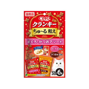 いなば CIAO クランキーちゅーる和え まぐろ・かつおアソート 7g×6P FCJ046J-イメージ1
