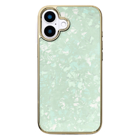 ユニケース iPhone 16 Plus用Glass Shell Case ミント UNI-CSIP24L-0GSMT