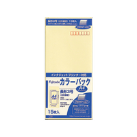 マルアイ 藤壺カラーパック IJP対応封筒 長3 クリーム 15枚 F865140-PN-3C