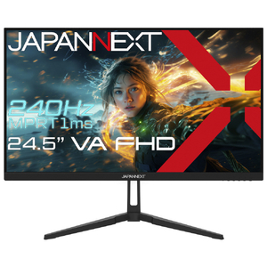 JAPANNEXT 24．5型ゲーミング液晶ディスプレイ ブラック JN-VG245FHDR240-イメージ1