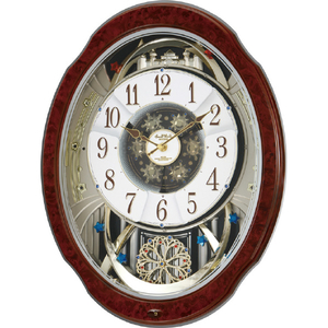 リズム時計 4MN499AZ23 電波掛時計 木目仕上げ|エディオン公式通販