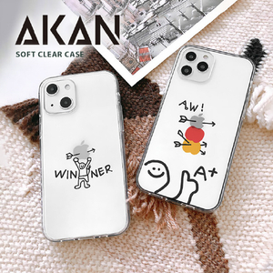 AKAN iPhone 15 Pro用ソフトクリアケース WINNER AK25634I15PR-イメージ3