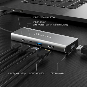 j5 create USB4 デュアルディスプレイ4K マルチハブ スペースグレー JCD401-イメージ5